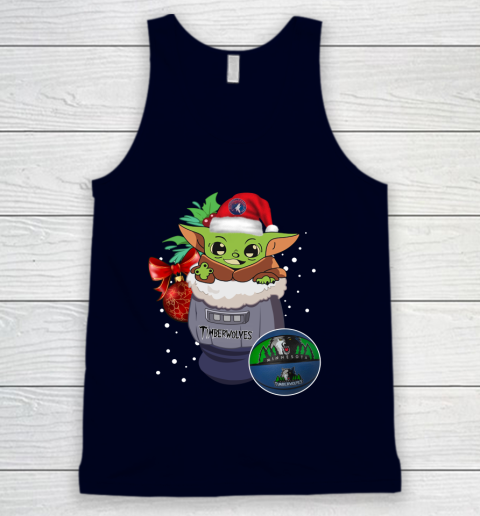 Minnesota Timberwolves Christmas Baby Yoda Star Wars Funny Happy NBA Tank Top 3