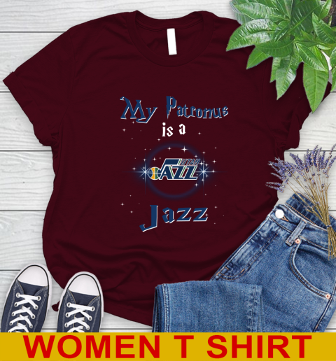 NBA Basketball Harry Potter My Patronus Is A Utah Jazz Women's T-Shirt 6