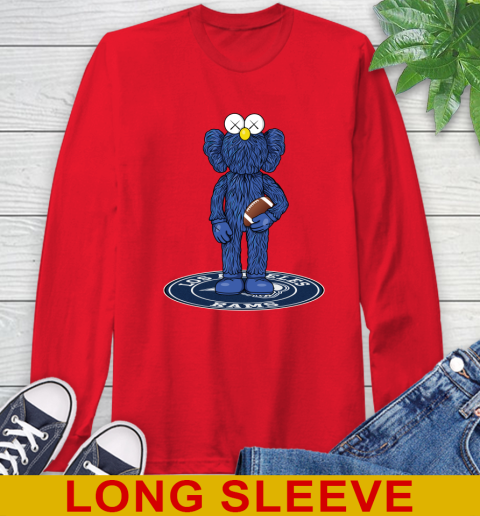 NFL Football Los Angeles Rams Kaws Bff Blue Figure Shirt Long Sleeve T-Shirt 10