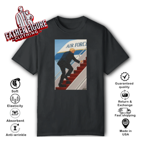 Trump Air Force One Stumble Shirt Viral Moment 2025 T-Shirt