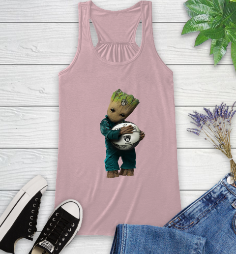 NBA Groot Guardians Of The Galaxy Basketball Sports Brooklyn Nets Racerback Tank 11