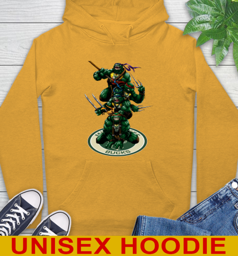 NBA Basketball Milwaukee Bucks Teenage Mutant Ninja Turtles Shirt Hoodie 3
