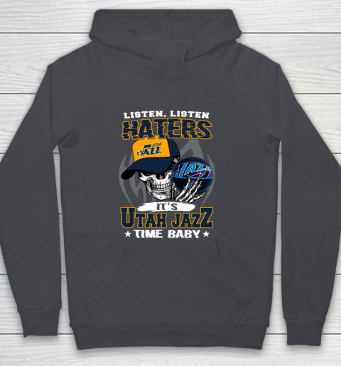 Listen Haters It is JAZZ Time Baby NBA Youth Hoodie 5