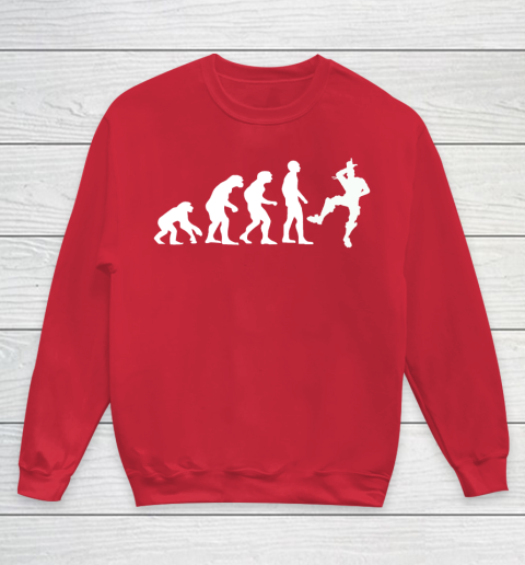 Fortnite Tshirt Human Evolution Take That L Emote Dance Youth Sweatshirt Tee For Sports