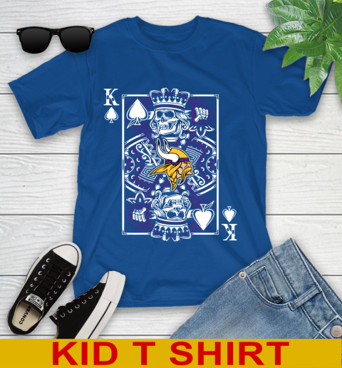 Minnesota Vikings NFL Football The King Of Spades Death Cards Shirt Youth T-Shirt 10
