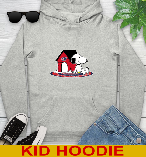 NHL Hockey Columbus Blue Jackets Snoopy The Peanuts Movie Shirt Youth Hoodie