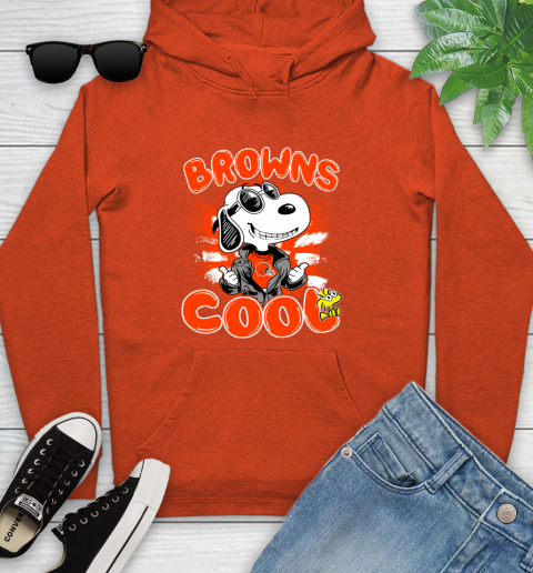 NFL Football Cleveland Browns Cool Snoopy Shirt Youth Hoodie 4