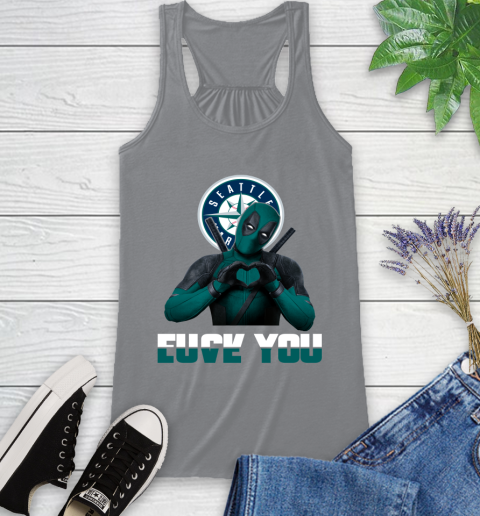 MLB Seattle Mariners Deadpool Love You Fuck You Baseball Sports Racerback Tank 4