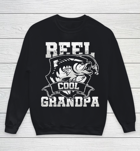 Grandpa Funny Gift Apparel  Fisherman Grandfather Angler Reel Cool Grandpa Youth Sweatshirt