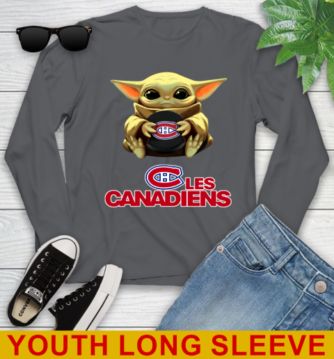 NHL Hockey Montreal Canadiens Star Wars Baby Yoda Shirt 130
