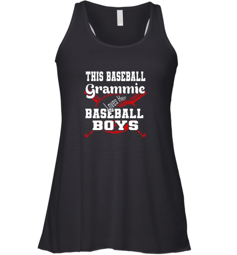 This Baseball Grammie Loves Her Baseball Boys Racerback Tank