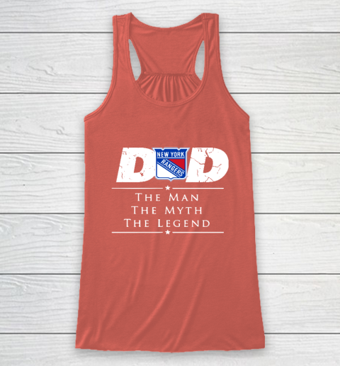New York Rangers NHL Ice Hockey Dad The Man The Myth The Legend Racerback Tank 3