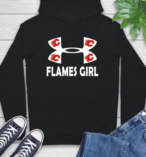 NHL Calgary Flames Girl Under Armour Hockey Sports Hoodie