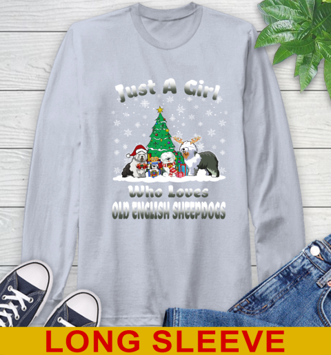 Christmas Just a girl who love old english sheepdogs dog pet lover 60