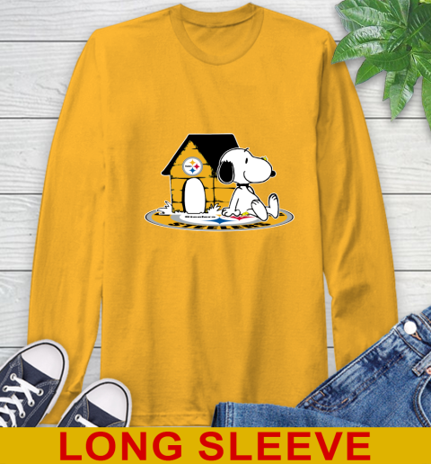 NFL Football Pittsburgh Steelers Snoopy The Peanuts Movie Shirt Long Sleeve T-Shirt 3
