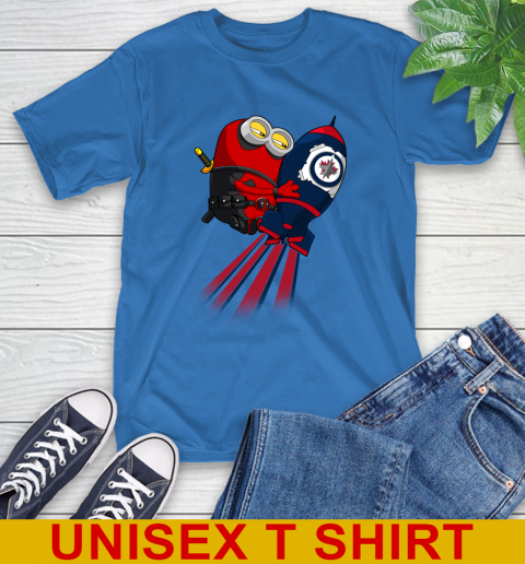 NHL Hockey Winnipeg Jets Deadpool Minion Marvel Shirt T-Shirt 12 NHL Hockey Winnipeg Jets Deadpool Minion Marvel Shirt T-Shirt - Image 12