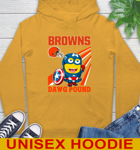 NFL Football Cleveland Browns Captain America Marvel Avengers Minion Shirt Hoodie 2