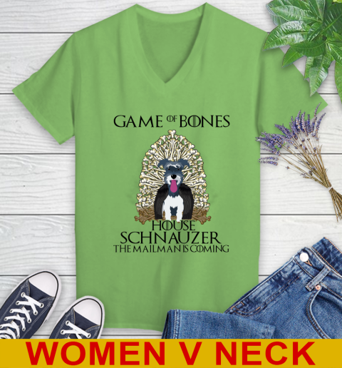 Game of bones house schnauzer dog the mailman is coming tshirt 67