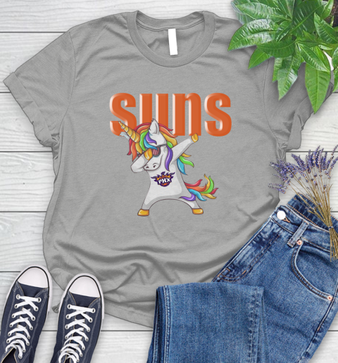 Phoenix Suns NBA Basketball Funny Unicorn Dabbing Sports Women's T-Shirt 10
