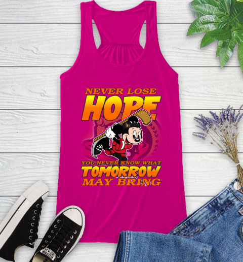 Ottawa Senators NHL Hockey ootball Mickey Disney Never Lose Hope Racerback Tank 7
