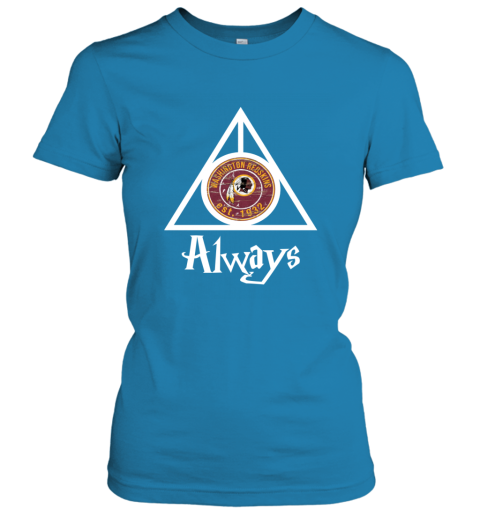 Always Love The Washington Redskins x Harry Potter Mashup NFL rowq always love the washington redskins x harry potter ladies t shirt 20 front sapphire