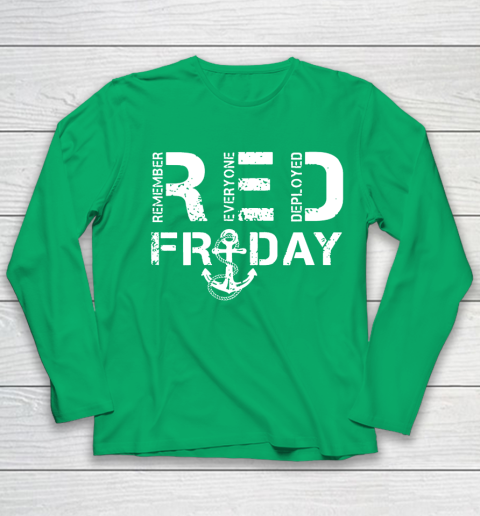 On Fridays We Wear Red Friday Military Navy Soldiers Youth Long Sleeve 4