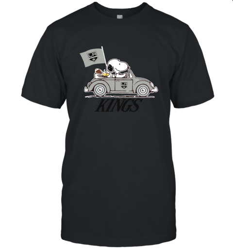 Snoopy And Woodstock Ride The Los Angeles Kings Car NHL Unisex Jersey Tee