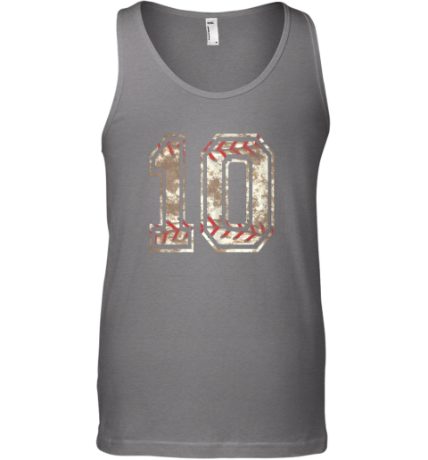 tjtb baseball jersey number 10 vintage distressed unisex tank 17 front graphite heather