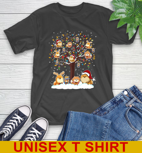 Pomeranian dog pet lover light christmas tree shirt