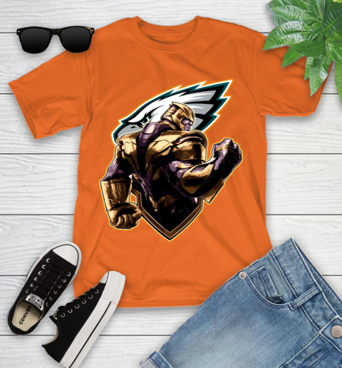NFL Thanos Avengers Endgame Football Sports Philadelphia Eagles Youth T-Shirt 7