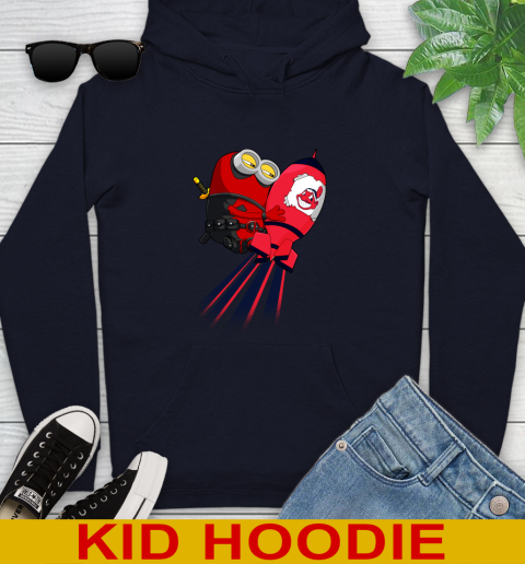 MLB Baseball Cleveland Indians Deadpool Minion Marvel Shirt Youth Hoodie 3