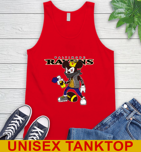 Baltimore Ravens NFL Football Mickey Peace Sign Sports Tank Top 6