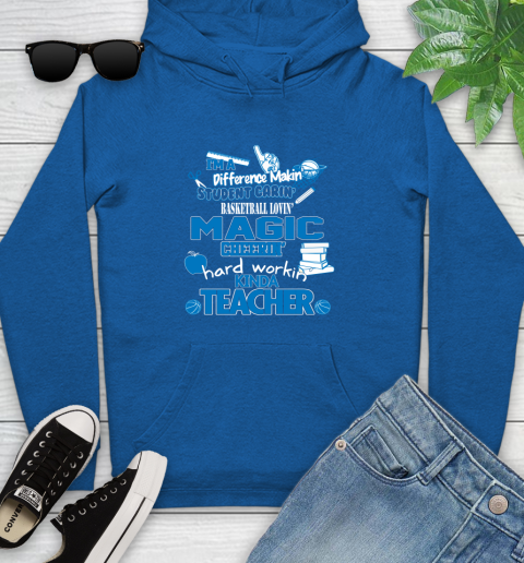 Orlando Magic NBA I'm A Difference Making Student Caring Basketball Loving Kinda Teacher Youth Hoodie 11