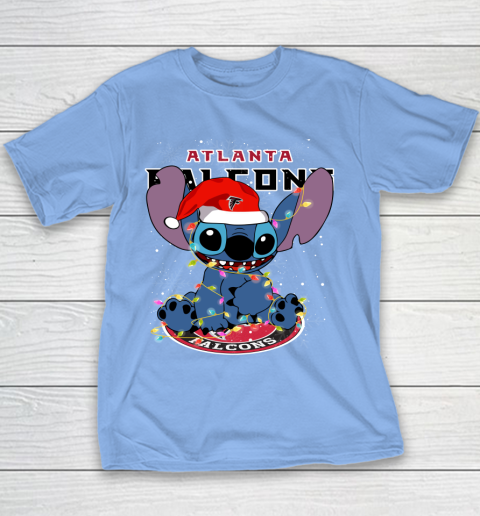Atlanta Falcons NFL Football noel stitch Christmas Youth T-Shirt 7