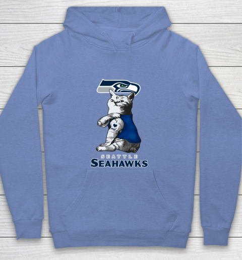 NFL Football My Cat Loves Seattle Seahawks Youth Hoodie 8