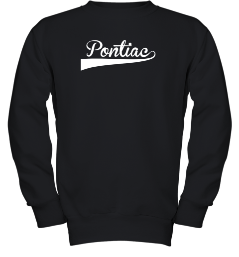 PONTIAC Baseball Styled Jersey Shirt Softball Youth Sweatshirt