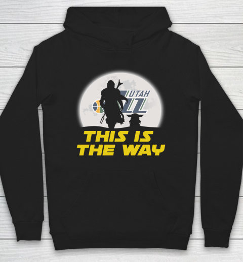 Utah Jazz NBA Basketball Star Wars Yoda And Mandalorian This Is The Way Hoodie