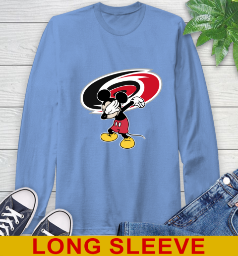 Carolina Hurricanes NHL Hockey Dabbing Mickey Disney Sports Long Sleeve T-Shirt 11