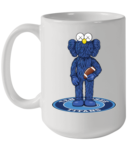 NFL Football Tennessee Titans Kaws Bff Blue Figure Shirt Ceramic Mug 15oz