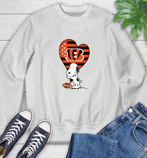 Cincinnati Bengals NFL Football The Peanuts Movie Adorable Snoopy Sweatshirt