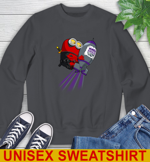 NBA Basketball Sacramento Kings Deadpool Minion Marvel Shirt Sweatshirt 7