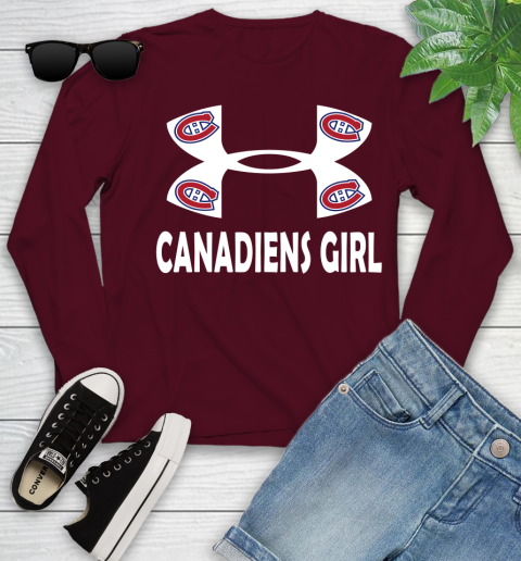 NHL Montreal Canadiens Girl Under Armour Hockey Sports Youth Long Sleeve 6