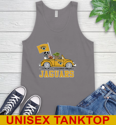 NFL Football Jacksonville Jaguars Darth Vader Baby Yoda Driving Star Wars Shirt Tank Top 7