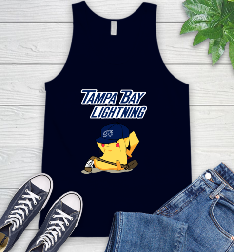 NHL Pikachu Hockey Sports Tampa Bay Lightning Tank Top 3