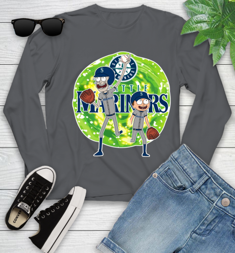 MLB Seattle Mariners Rick And Morty Baseball Sports Youth Long Sleeve 8