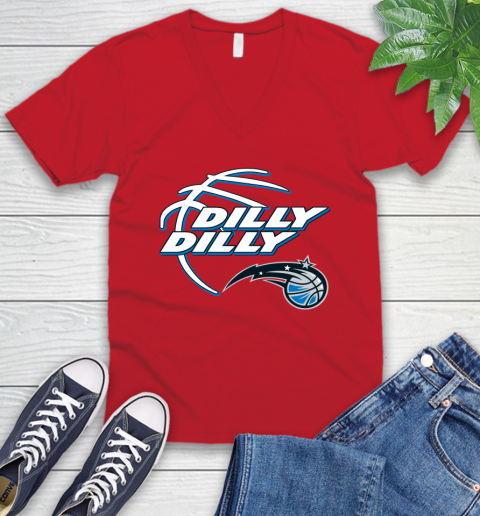 NBA Orlando Magic Dilly Dilly Basketball Sports V-Neck T-Shirt 7