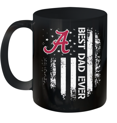 Alabama Crimson Tide Best Dad Ever American Flag Ceramic Mug 11oz