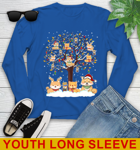Shiba inu dog pet lover light christmas tree shirt 126