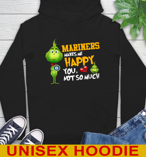 MLB Seattle Mariners Makes Me Happy You Not So Much Grinch Baseball Sports Hoodie