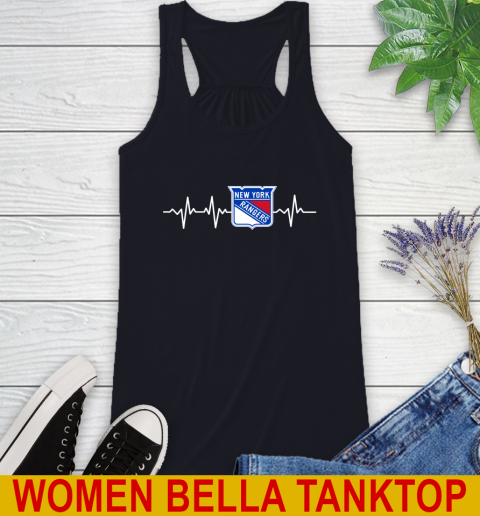 New York Rangers NHL Hockey Heart Beat Shirt Racerback Tank 8